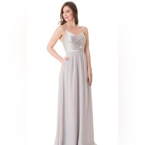 Barry Jay Bridesmaid/Prom/Formal Dress Style#1656, size 12, in Silver.